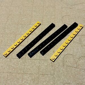 Lego 12x1 Stud Lot (5 Bricks)